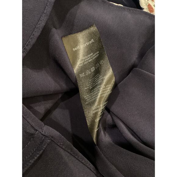 Self Portrait Pansy Floral Print Pleated Cut out Midi maxi Dress size 10 - Picture 10 of 11